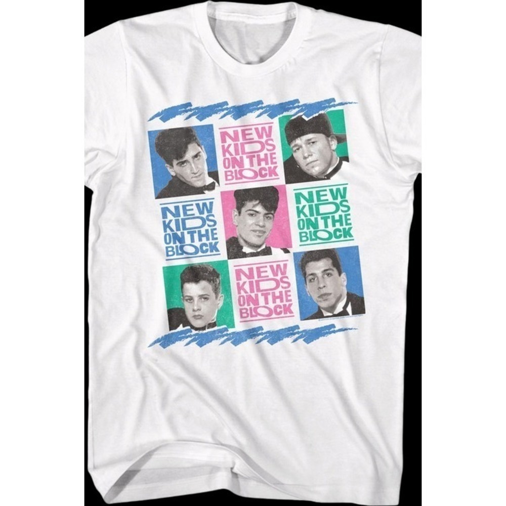 Retro Tuxes In Squares New Kids On The Block Unisex Tshirt Gift For Fan